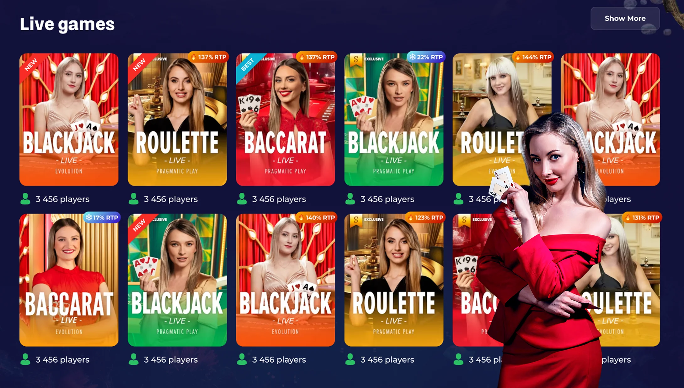 Triton Slots Élő Krupiék