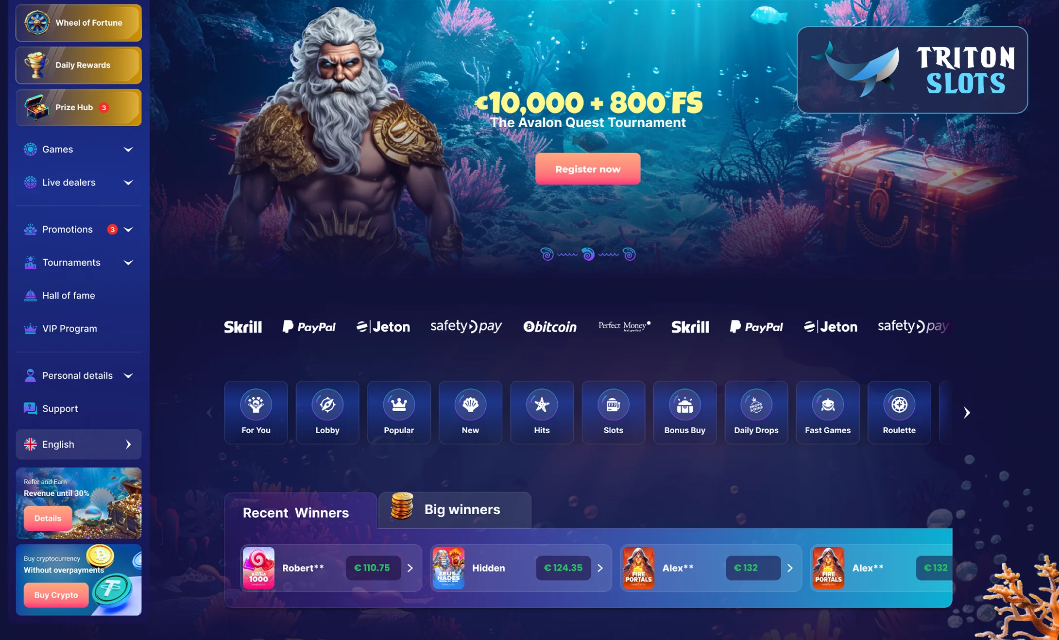 Triton Slots Promóciók